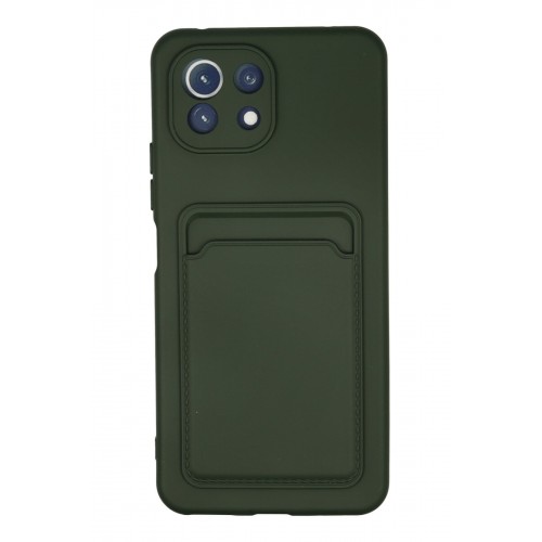Newface Xiaomi Mi 11 Kılıf Kelvin Kartvizitli Silikon - Koyu Yeşil Newface Xiaomi Mi 11 Kılıf Kelvin Kartvizitli Silikon - Koyu Yeşil