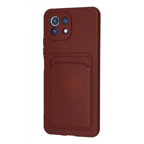 Newface Xiaomi Mi 11 Kılıf Kelvin Kartvizitli Silikon - Bordo Newface Xiaomi Mi 11 Kılıf Kelvin Kartvizitli Silikon - Bordo