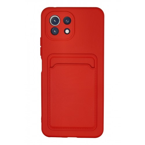Newface Xiaomi Mİ 11 Lite Kılıf Kelvin Kartvizitli Silikon - Kırmızı Newface Xiaomi Mİ 11 Lite Kılıf Kelvin Kartvizitli Silikon - Kırmızı