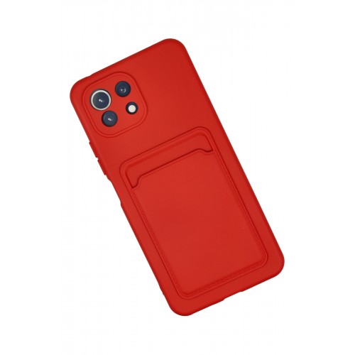 Newface Xiaomi Mİ 11 Lite Kılıf Kelvin Kartvizitli Silikon - Kırmızı Newface Xiaomi Mİ 11 Lite Kılıf Kelvin Kartvizitli Silikon - Kırmızı