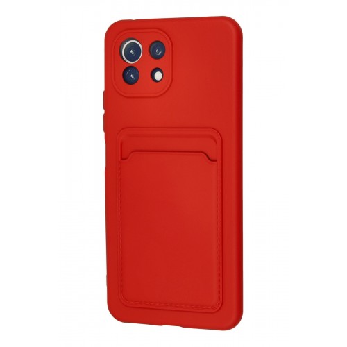 Newface Xiaomi Mİ 11 Lite Kılıf Kelvin Kartvizitli Silikon - Kırmızı Newface Xiaomi Mİ 11 Lite Kılıf Kelvin Kartvizitli Silikon - Kırmızı