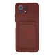 Newface Xiaomi Mİ 11 Lite Kılıf Kelvin Kartvizitli Silikon - Bordo