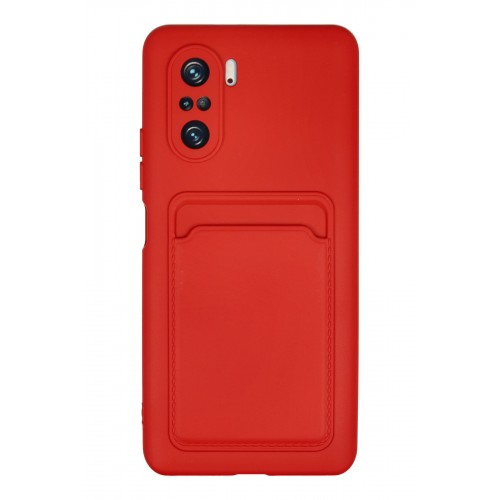 Newface Xiaomi Poco F3 Kılıf Kelvin Kartvizitli Silikon - Kırmızı Newface Xiaomi Poco F3 Kılıf Kelvin Kartvizitli Silikon - Kırmızı