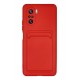 Newface Xiaomi Poco F3 Kılıf Kelvin Kartvizitli Silikon - Kırmızı Newface Xiaomi Poco F3 Kılıf Kelvin Kartvizitli Silikon - Kırmızı