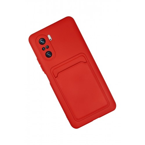 Newface Xiaomi Poco F3 Kılıf Kelvin Kartvizitli Silikon - Kırmızı Newface Xiaomi Poco F3 Kılıf Kelvin Kartvizitli Silikon - Kırmızı