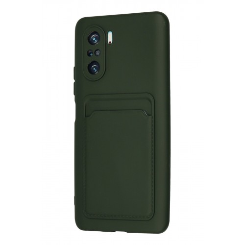 Newface Xiaomi Poco F3 Kılıf Kelvin Kartvizitli Silikon - Koyu Yeşil Newface Xiaomi Poco F3 Kılıf Kelvin Kartvizitli Silikon - Koyu Yeşil