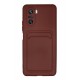 Newface Xiaomi Poco F3 Kılıf Kelvin Kartvizitli Silikon - Bordo Newface Xiaomi Poco F3 Kılıf Kelvin Kartvizitli Silikon - Bordo