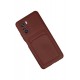 Newface Xiaomi Poco F3 Kılıf Kelvin Kartvizitli Silikon - Bordo Newface Xiaomi Poco F3 Kılıf Kelvin Kartvizitli Silikon - Bordo