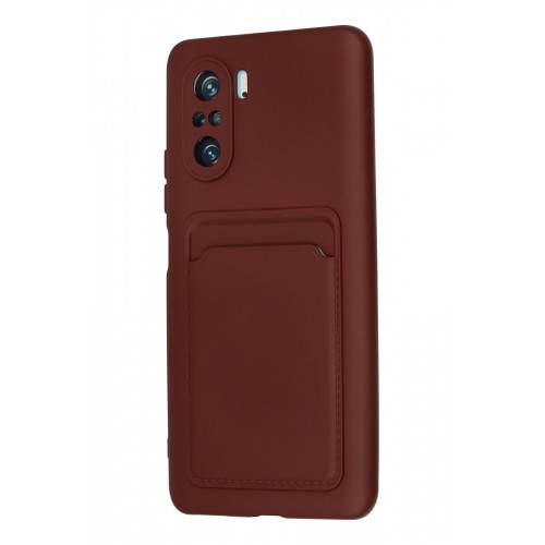 Newface Xiaomi Poco F3 Kılıf Kelvin Kartvizitli Silikon - Bordo Newface Xiaomi Poco F3 Kılıf Kelvin Kartvizitli Silikon - Bordo