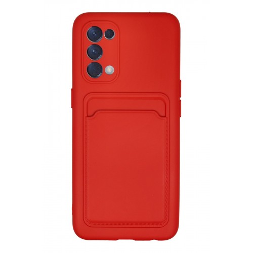 Newface Oppo Reno 5 Kılıf Kelvin Kartvizitli Silikon - Kırmızı Newface Oppo Reno 5 Kılıf Kelvin Kartvizitli Silikon - Kırmızı