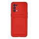 Newface Oppo Reno 5 Kılıf Kelvin Kartvizitli Silikon - Kırmızı Newface Oppo Reno 5 Kılıf Kelvin Kartvizitli Silikon - Kırmızı