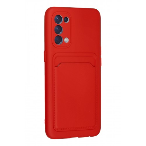 Newface Oppo Reno 5 Kılıf Kelvin Kartvizitli Silikon - Kırmızı Newface Oppo Reno 5 Kılıf Kelvin Kartvizitli Silikon - Kırmızı