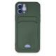 Newface iPhone 12 Kılıf Kelvin Kartvizitli Silikon - Koyu Yeşil Newface iPhone 12 Kılıf Kelvin Kartvizitli Silikon - Koyu Yeşil