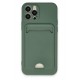 Newface iPhone 12 Pro Kılıf Kelvin Kartvizitli Silikon - Koyu Yeşil Newface iPhone 12 Pro Kılıf Kelvin Kartvizitli Silikon - Koyu Yeşil