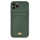 Newface iPhone 11 Pro Kılıf Kelvin Kartvizitli Silikon - Koyu Yeşil Newface iPhone 11 Pro Kılıf Kelvin Kartvizitli Silikon - Koyu Yeşil