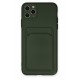 Newface iPhone 11 Pro Max Kılıf Kelvin Kartvizitli Silikon - Koyu Yeşil Newface iPhone 11 Pro Max Kılıf Kelvin Kartvizitli Silikon - Koyu Yeşil