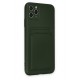 Newface iPhone 11 Pro Max Kılıf Kelvin Kartvizitli Silikon - Koyu Yeşil Newface iPhone 11 Pro Max Kılıf Kelvin Kartvizitli Silikon - Koyu Yeşil