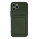 Newface iPhone 12 Pro Max Kılıf Kelvin Kartvizitli Silikon - Koyu Yeşil Newface iPhone 12 Pro Max Kılıf Kelvin Kartvizitli Silikon - Koyu Yeşil