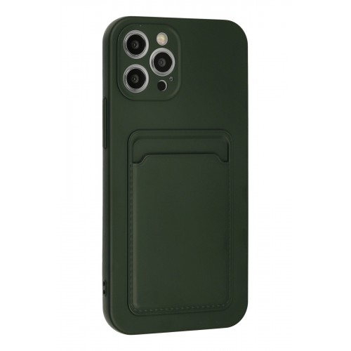 Newface iPhone 12 Pro Max Kılıf Kelvin Kartvizitli Silikon - Koyu Yeşil Newface iPhone 12 Pro Max Kılıf Kelvin Kartvizitli Silikon - Koyu Yeşil