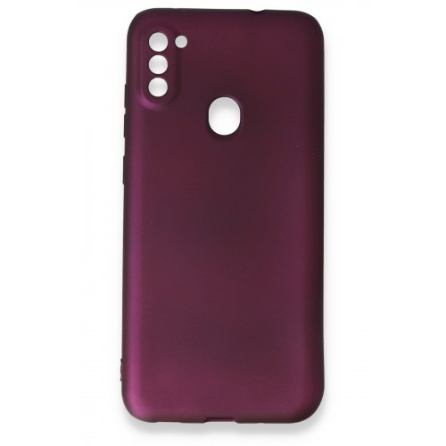 Newface Samsung Galaxy A11 Kılıf Premium Rubber Silikon - Mürdüm Newface Samsung Galaxy A11 Kılıf Premium Rubber Silikon - Mürdüm