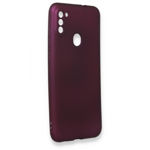 Newface Samsung Galaxy A11 Kılıf Premium Rubber Silikon - Mürdüm Newface Samsung Galaxy A11 Kılıf Premium Rubber Silikon - Mürdüm