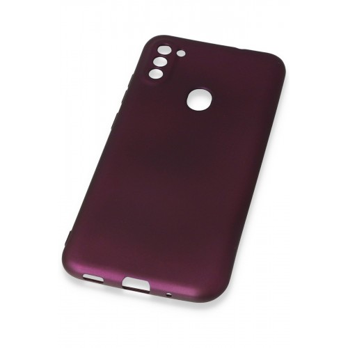 Newface Samsung Galaxy A11 Kılıf Premium Rubber Silikon - Mürdüm Newface Samsung Galaxy A11 Kılıf Premium Rubber Silikon - Mürdüm