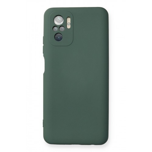 Newface Xiaomi Redmi Note 10S Kılıf Nano içi Kadife Silikon - Koyu Yeşil Newface Xiaomi Redmi Note 10S Kılıf Nano içi Kadife Silikon - Koyu Yeşil