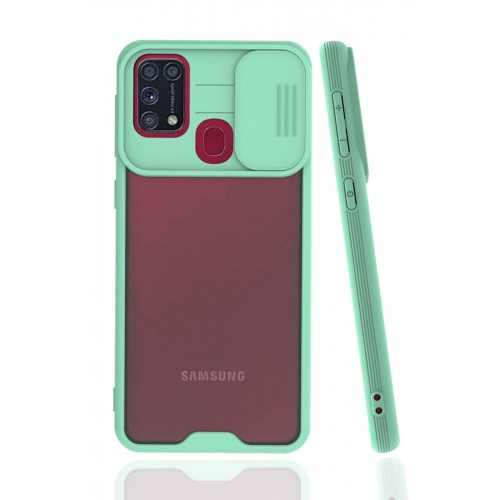 Newface Samsung Galaxy M31 Kılıf Platin Kamera Koruma Silikon - Açık Yeşil Newface Samsung Galaxy M31 Kılıf Platin Kamera Koruma Silikon - Açık Yeşil