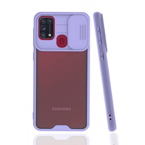 Newface Samsung Galaxy M31 Kılıf Platin Kamera Koruma Silikon - Lila Newface Samsung Galaxy M31 Kılıf Platin Kamera Koruma Silikon - Lila