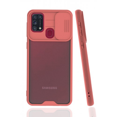 Newface Samsung Galaxy M31 Kılıf Platin Kamera Koruma Silikon - Pembe Newface Samsung Galaxy M31 Kılıf Platin Kamera Koruma Silikon - Pembe