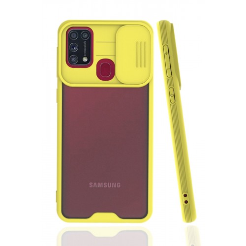 Newface Samsung Galaxy M31 Kılıf Platin Kamera Koruma Silikon - Sarı Newface Samsung Galaxy M31 Kılıf Platin Kamera Koruma Silikon - Sarı