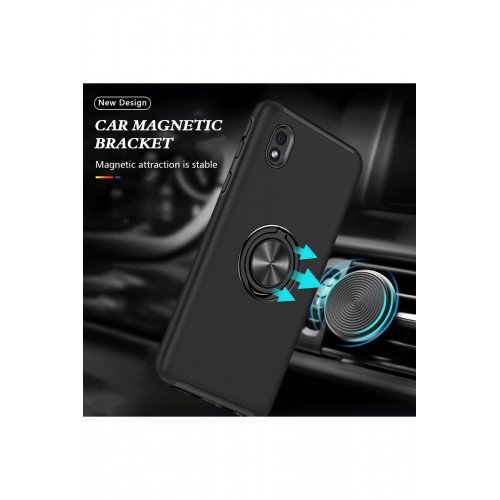 Newface Samsung Galaxy A01 Core Kılıf Elit Yüzüklü Kapak - Siyah Newface Samsung Galaxy A01 Core Kılıf Elit Yüzüklü Kapak - Siyah