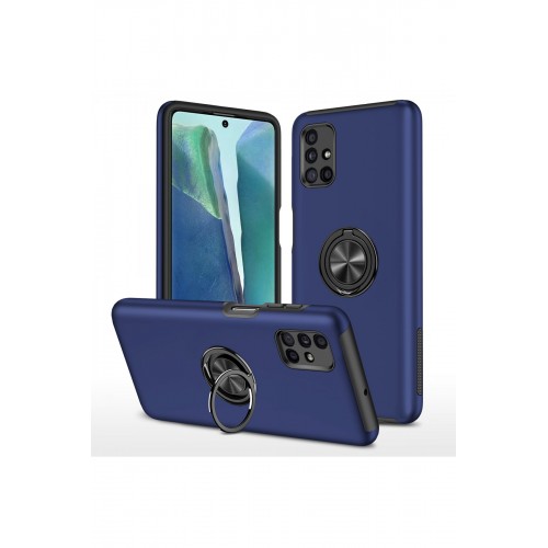 Newface Samsung Galaxy M51 Kılıf Elit Yüzüklü Kapak - Lacivert Newface Samsung Galaxy M51 Kılıf Elit Yüzüklü Kapak - Lacivert