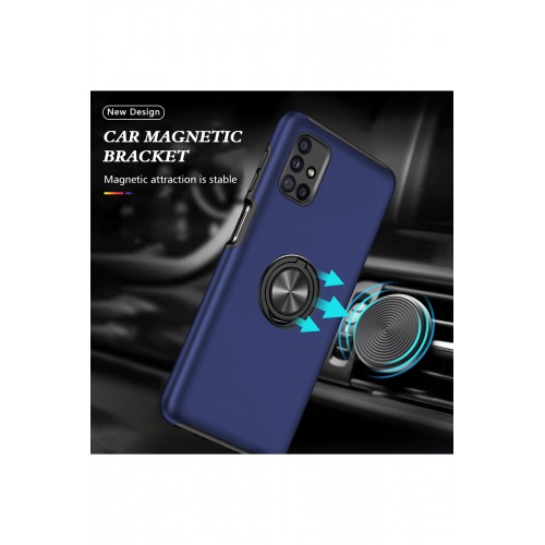 Newface Samsung Galaxy M51 Kılıf Elit Yüzüklü Kapak - Lacivert Newface Samsung Galaxy M51 Kılıf Elit Yüzüklü Kapak - Lacivert