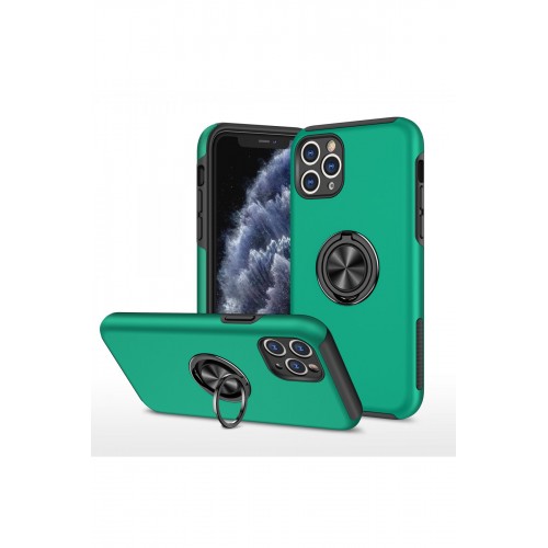 Newface iPhone 11 Pro Max Kılıf Elit Yüzüklü Kapak - Yeşil Newface iPhone 11 Pro Max Kılıf Elit Yüzüklü Kapak - Yeşil