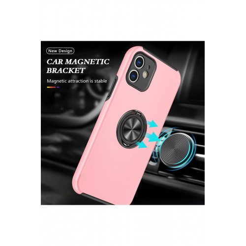 Newface iPhone 12 Mini Kılıf Elit Yüzüklü Kapak - Pembe Newface iPhone 12 Mini Kılıf Elit Yüzüklü Kapak - Pembe