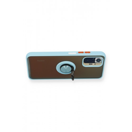 Newface Xiaomi Redmi Note 10S Kılıf Montreal Yüzüklü Silikon Kapak - Buz Mavi Newface Xiaomi Redmi Note 10S Kılıf Montreal Yüzüklü Silikon Kapak - Buz Mavi
