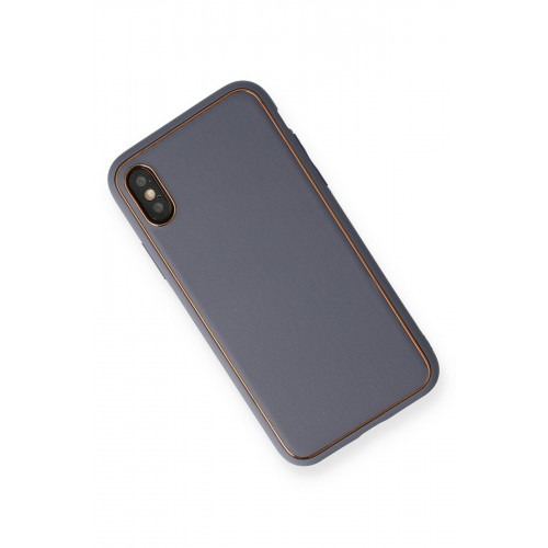 Newface iPhone XS Max Kılıf Coco Deri Silikon Kapak - Gri Newface iPhone XS Max Kılıf Coco Deri Silikon Kapak - Gri