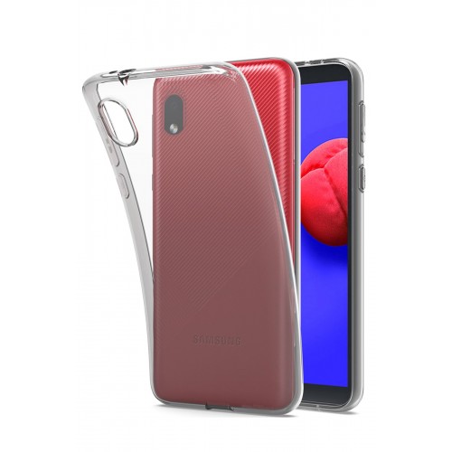 Newface Samsung Galaxy A01 Core Kılıf Deluxe 2mm Şeffaf Silikon Newface Samsung Galaxy A01 Core Kılıf Deluxe 2mm Şeffaf Silikon