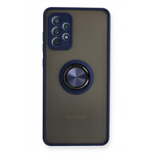 Newface Samsung Galaxy A72 Kılıf Montreal Yüzüklü Silikon Kapak - Lacivert Newface Samsung Galaxy A72 Kılıf Montreal Yüzüklü Silikon Kapak - Lacivert