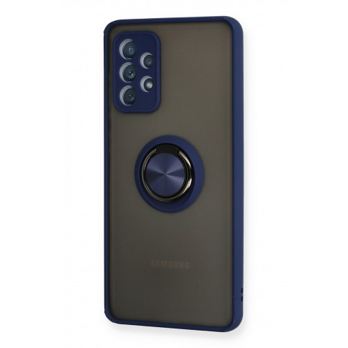 Newface Samsung Galaxy A72 Kılıf Montreal Yüzüklü Silikon Kapak - Lacivert Newface Samsung Galaxy A72 Kılıf Montreal Yüzüklü Silikon Kapak - Lacivert