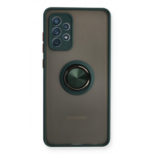 Newface Samsung Galaxy A72 Kılıf Montreal Yüzüklü Silikon Kapak - Yeşil Newface Samsung Galaxy A72 Kılıf Montreal Yüzüklü Silikon Kapak - Yeşil