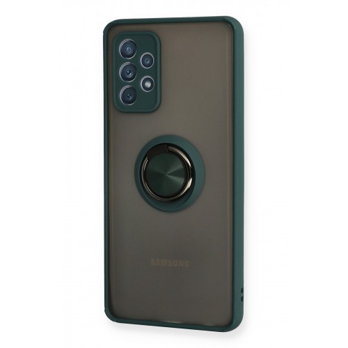 Newface Samsung Galaxy A72 Kılıf Montreal Yüzüklü Silikon Kapak - Yeşil Newface Samsung Galaxy A72 Kılıf Montreal Yüzüklü Silikon Kapak - Yeşil