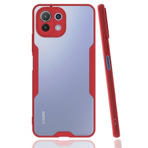 Newface Xiaomi Mİ 11 Lite Kılıf Platin Silikon - Kırmızı Newface Xiaomi Mİ 11 Lite Kılıf Platin Silikon - Kırmızı