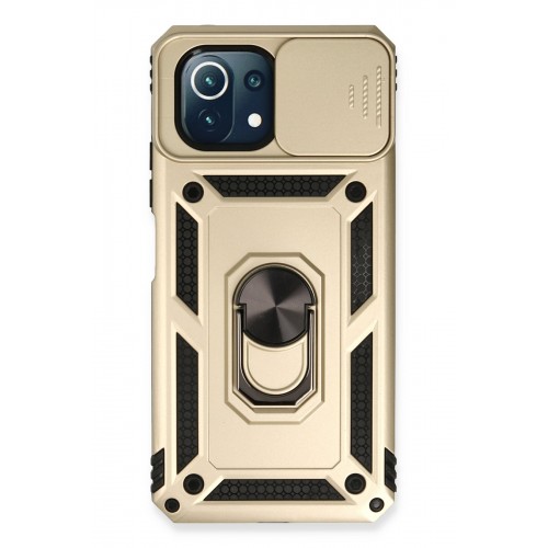 Newface Xiaomi Mİ 11 Lite Kılıf Pars Lens Yüzüklü Silikon - Gold Newface Xiaomi Mİ 11 Lite Kılıf Pars Lens Yüzüklü Silikon - Gold