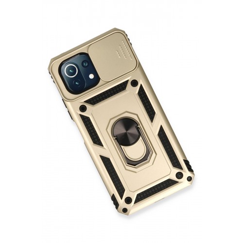 Newface Xiaomi Mİ 11 Lite Kılıf Pars Lens Yüzüklü Silikon - Gold Newface Xiaomi Mİ 11 Lite Kılıf Pars Lens Yüzüklü Silikon - Gold