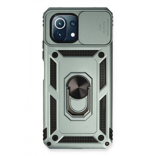 Newface Xiaomi Mİ 11 Lite Kılıf Pars Lens Yüzüklü Silikon - Yeşil Newface Xiaomi Mİ 11 Lite Kılıf Pars Lens Yüzüklü Silikon - Yeşil