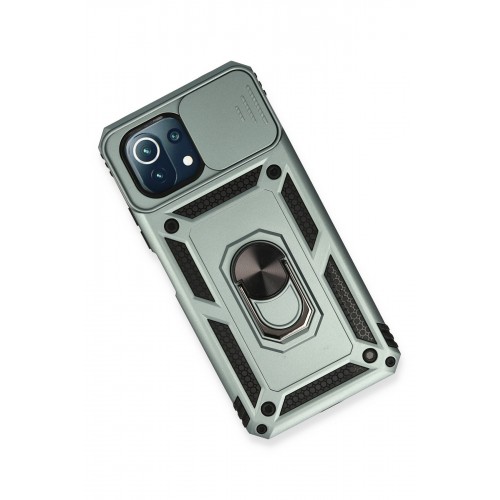 Newface Xiaomi Mİ 11 Lite Kılıf Pars Lens Yüzüklü Silikon - Yeşil Newface Xiaomi Mİ 11 Lite Kılıf Pars Lens Yüzüklü Silikon - Yeşil