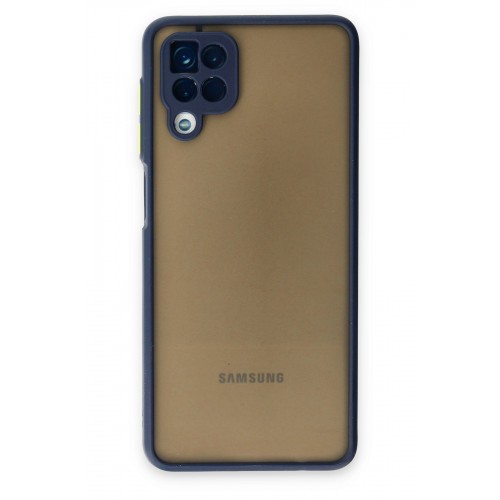 Newface Samsung Galaxy M12 Kılıf Montreal Silikon Kapak - Lacivert