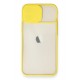 Newface iPhone 11 Kılıf Palm Buzlu Kamera Sürgülü Silikon - Sarı Newface iPhone 11 Kılıf Palm Buzlu Kamera Sürgülü Silikon - Sarı